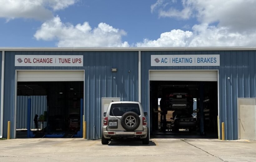 Engine repair Sugar Land auto shop with oil change, tune up, AC, heating, and brakes service bays